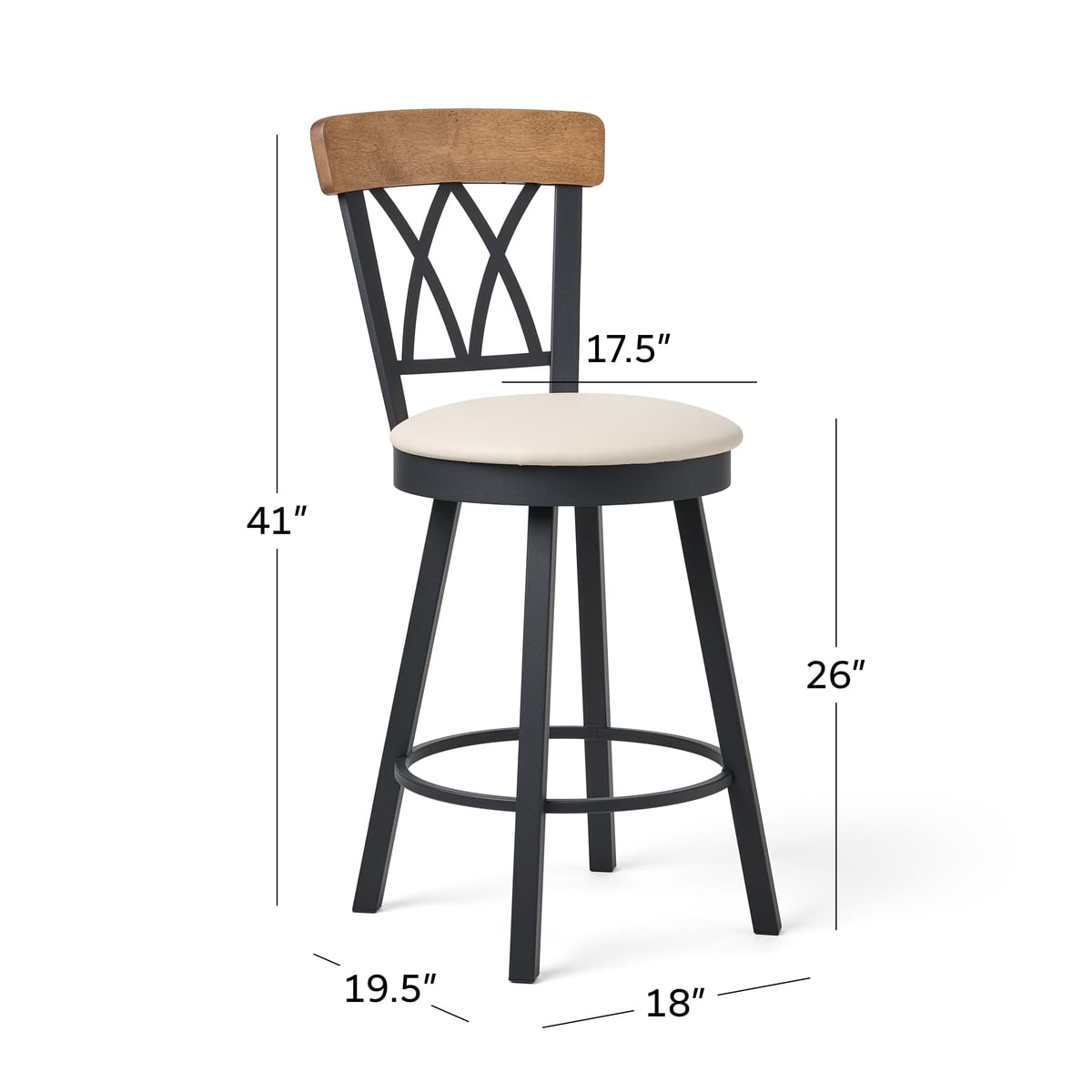 Brittany Swivel Counter Stool - Thumbnail 5