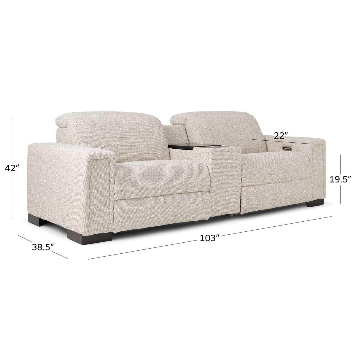 Armitage 3pc Power Loveseat - Thumbnail 5