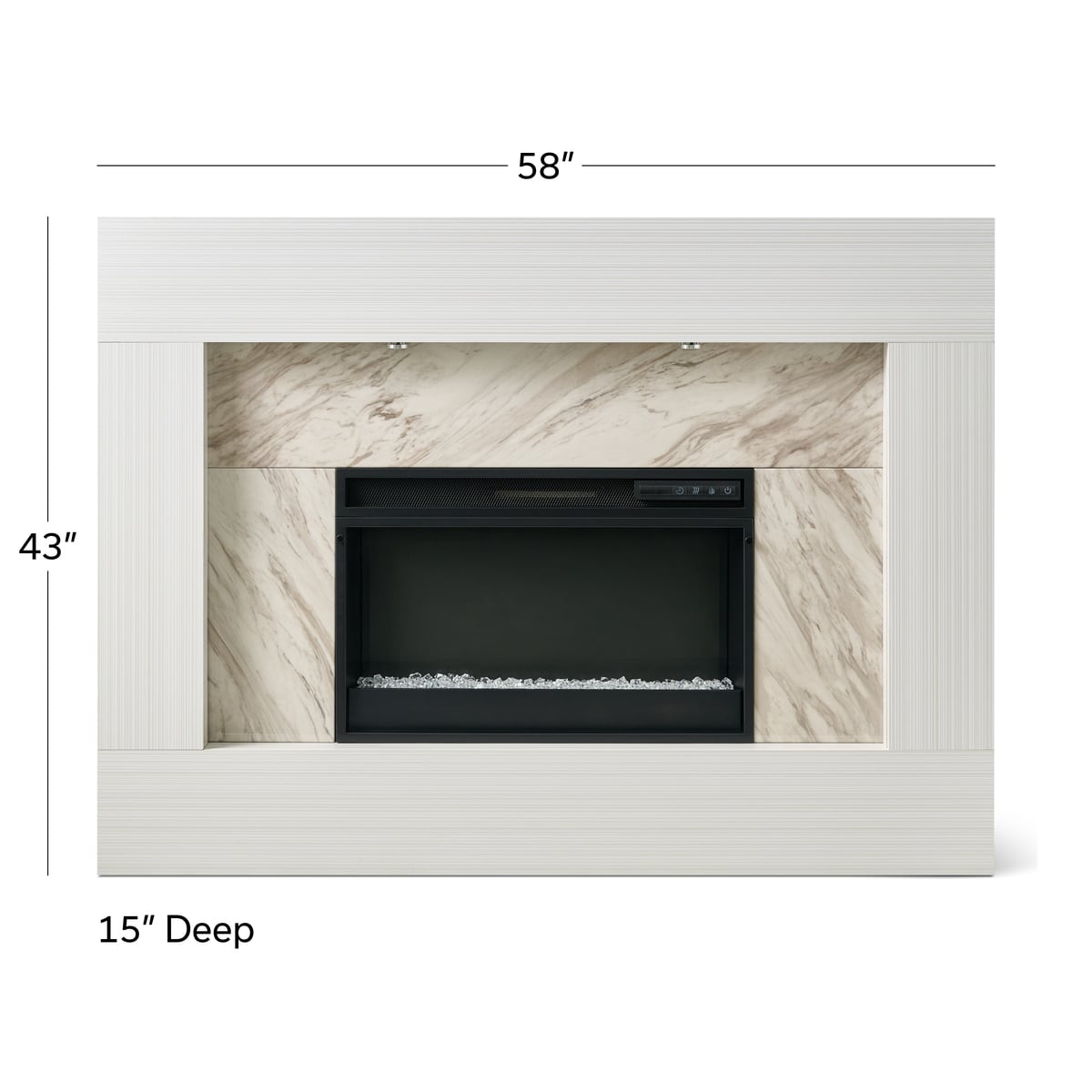 Dino Modern Mantel Fireplace - Thumbnail 4