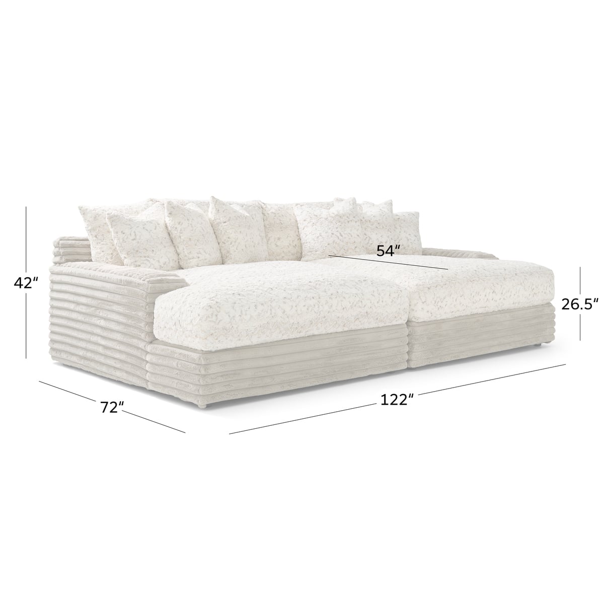 Snowy Owl 2pc Sectional - Thumbnail 2