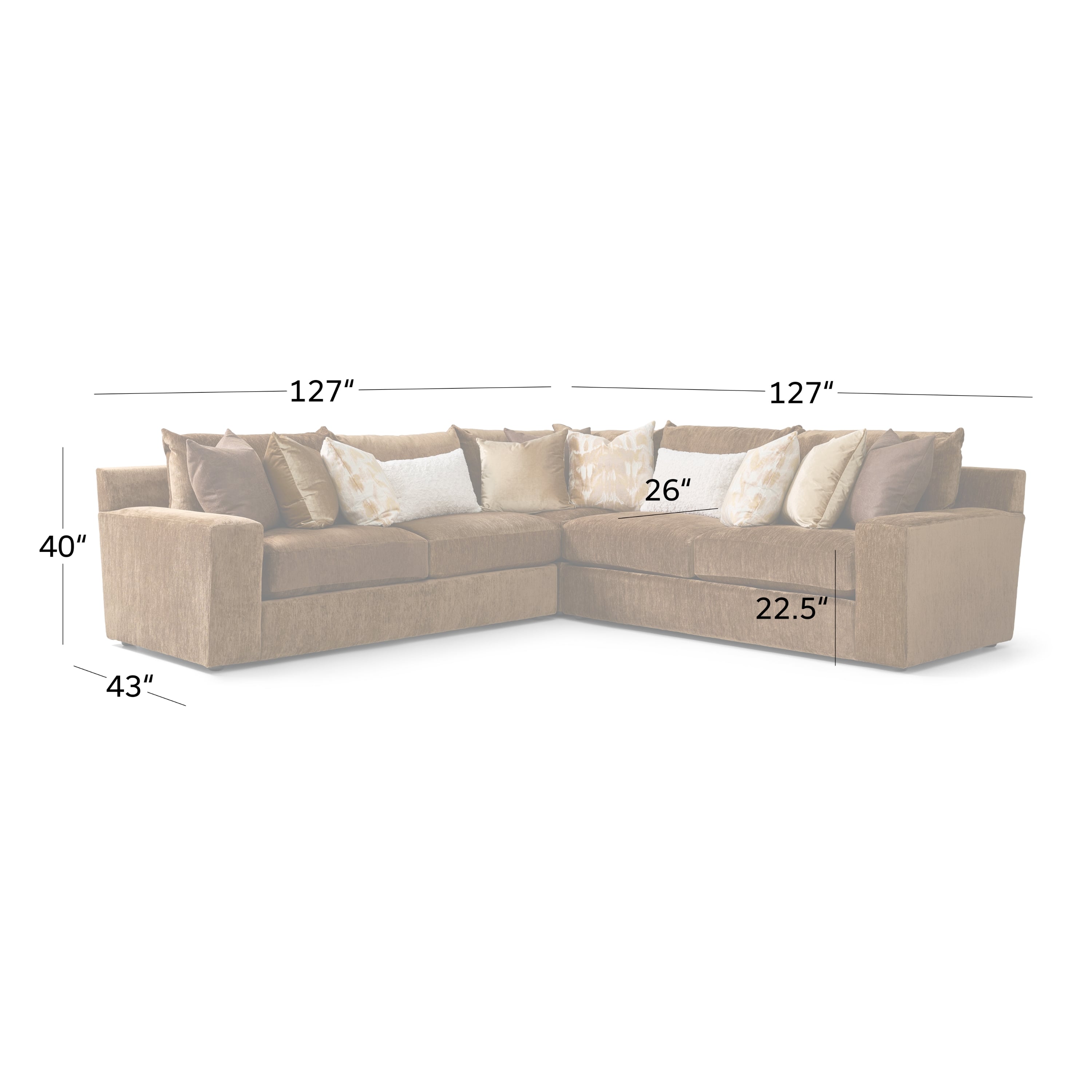 Luxor Bison 3pc Sectional - Thumbnail 3