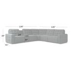 Picture of Peyton Pepper 6pc Power Sectional