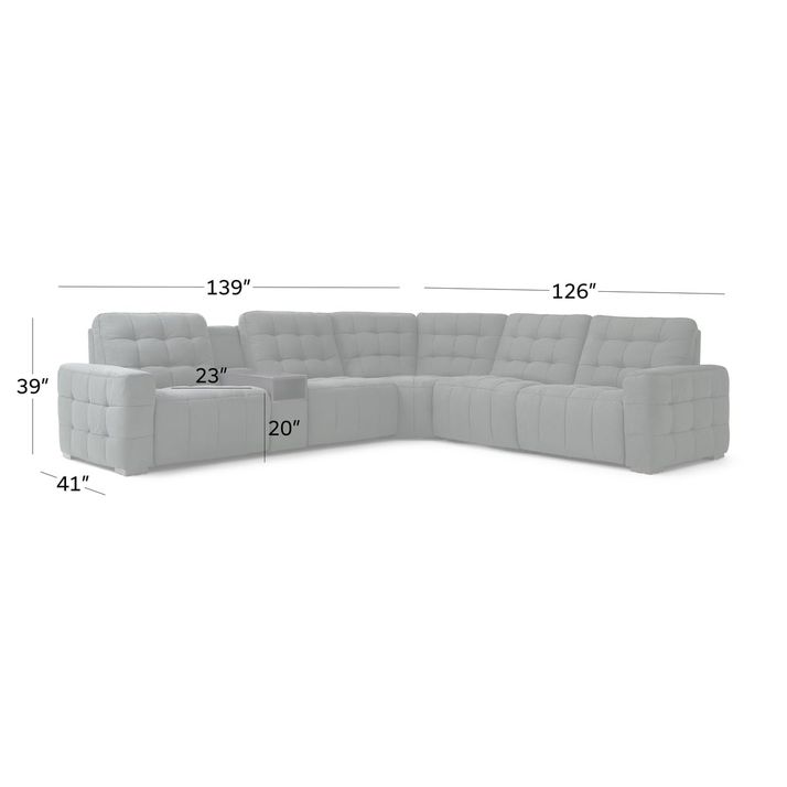 Picture of Peyton Pepper 6pc Power Sectional