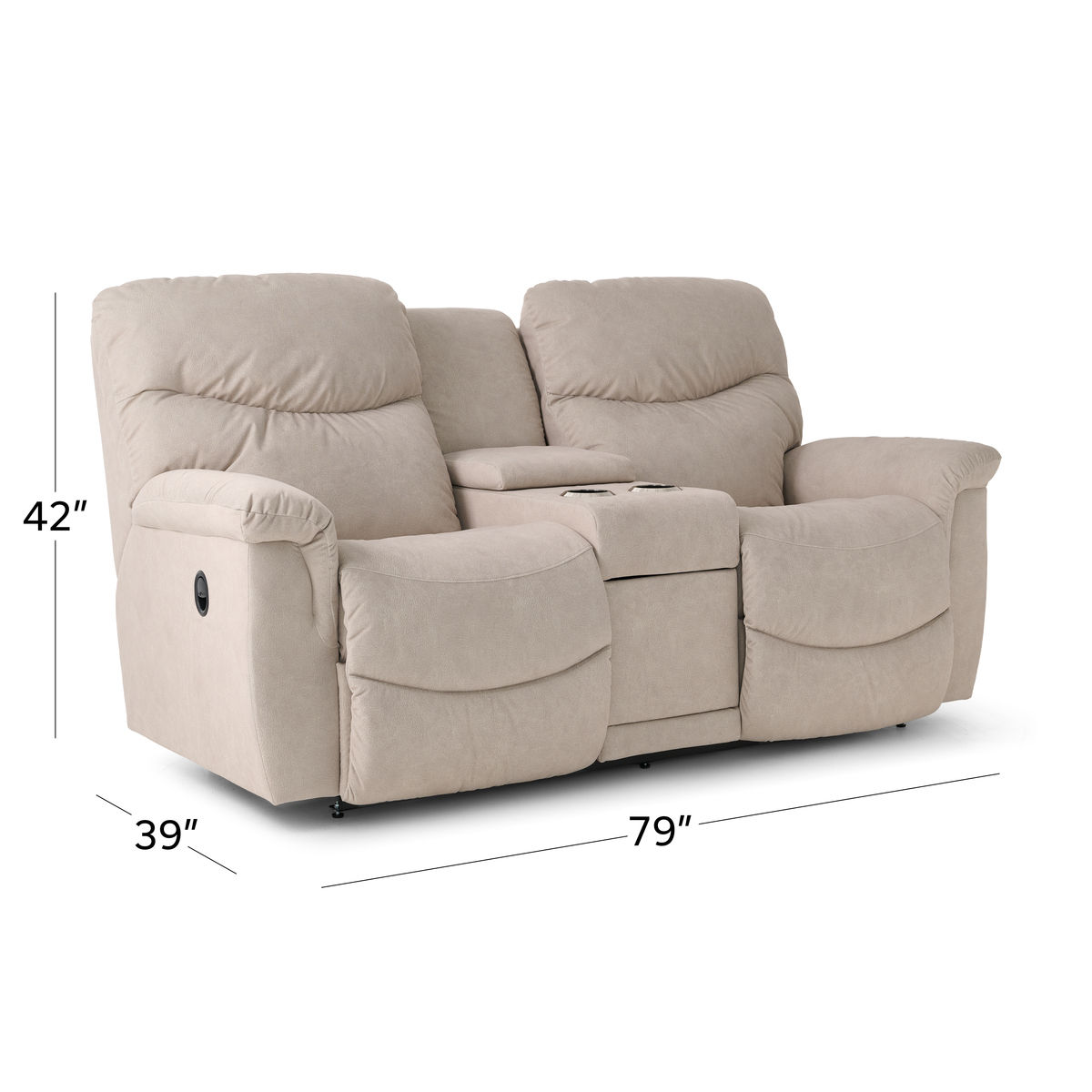 James Reclining Console Loveseat - Thumbnail 3