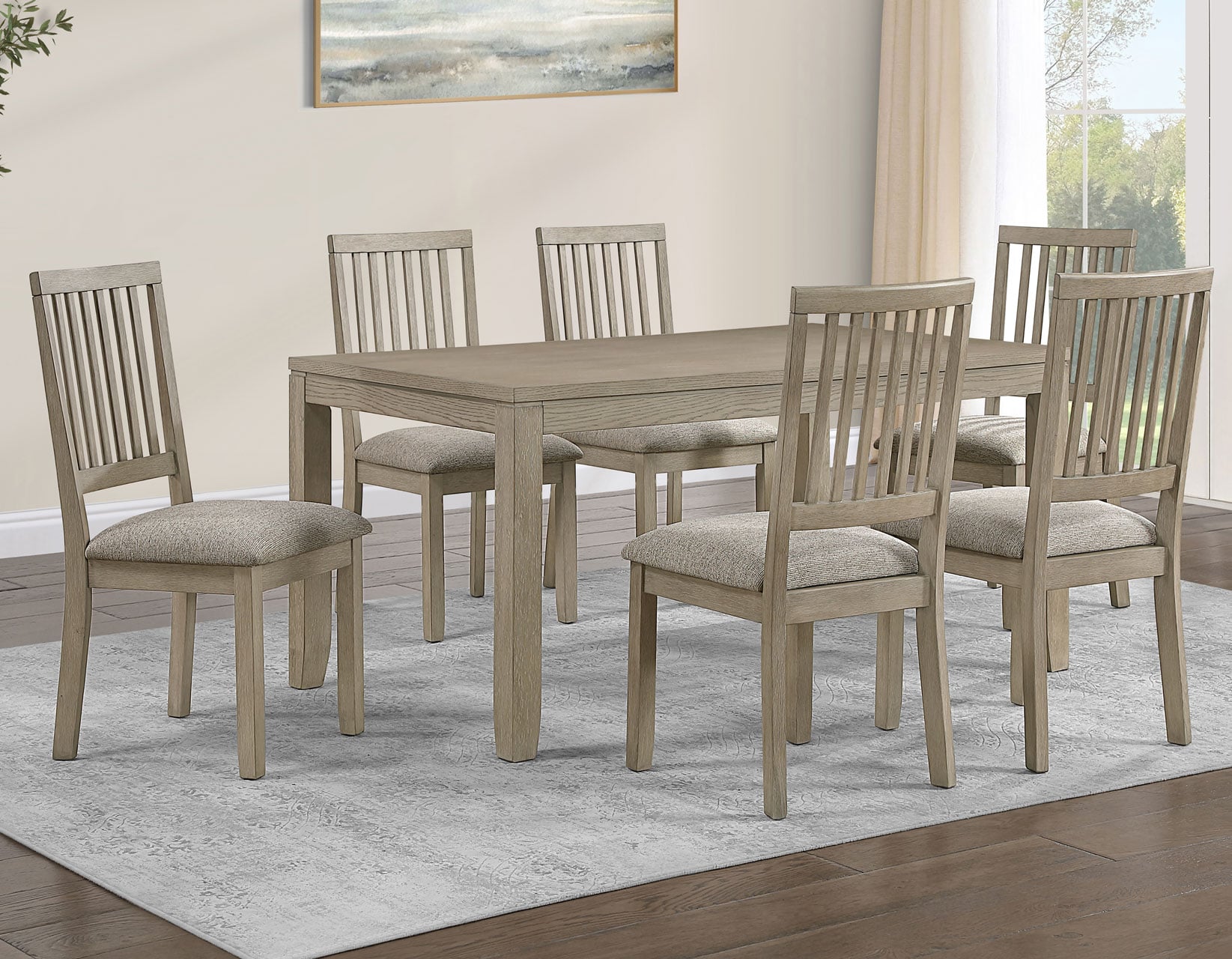 Yorktown Sand 7pc Dining Set