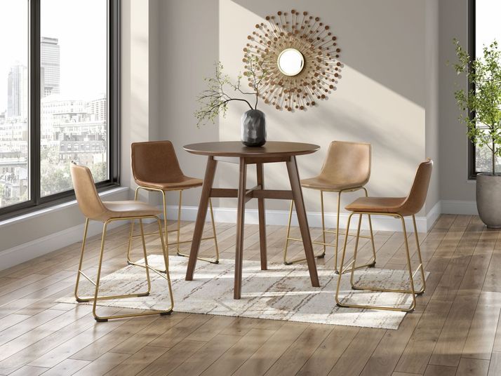 Picture of Crandox Toast Gold Counter Stool