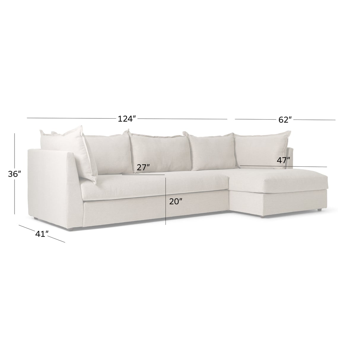 Wilder Dove 2pc Sectional - Thumbnail 4