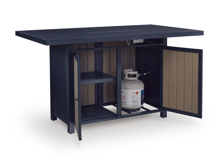 Mabry Shores 7pc Fire Pit Counter Set | The Furniture Mart