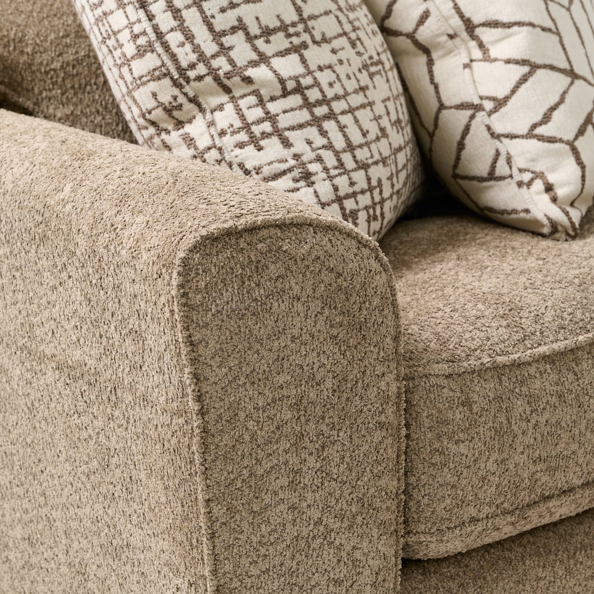 Dominator Mink 3pc Sectional | The Furniture Mart