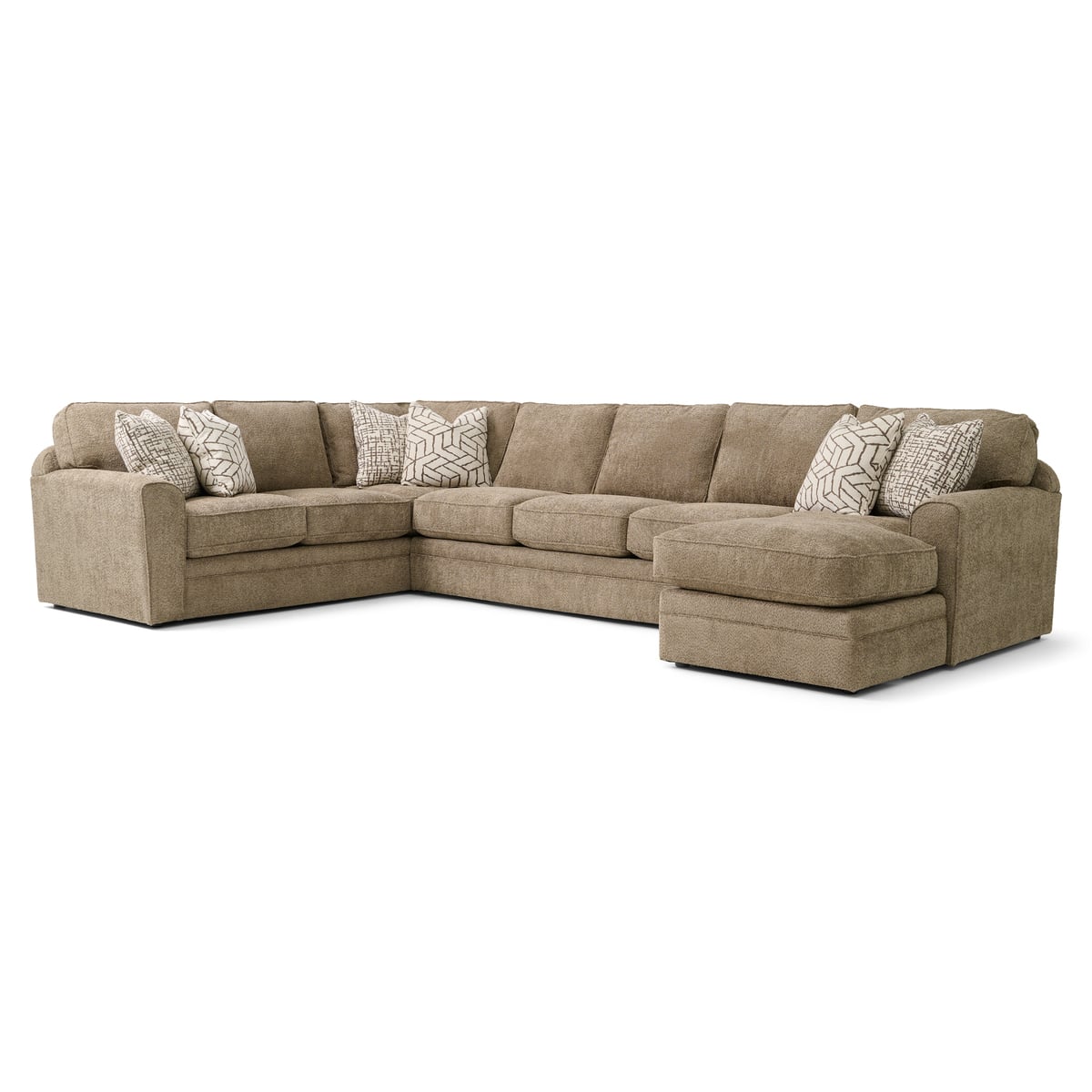 Dominator Mink 3pc Sectional | The Furniture Mart