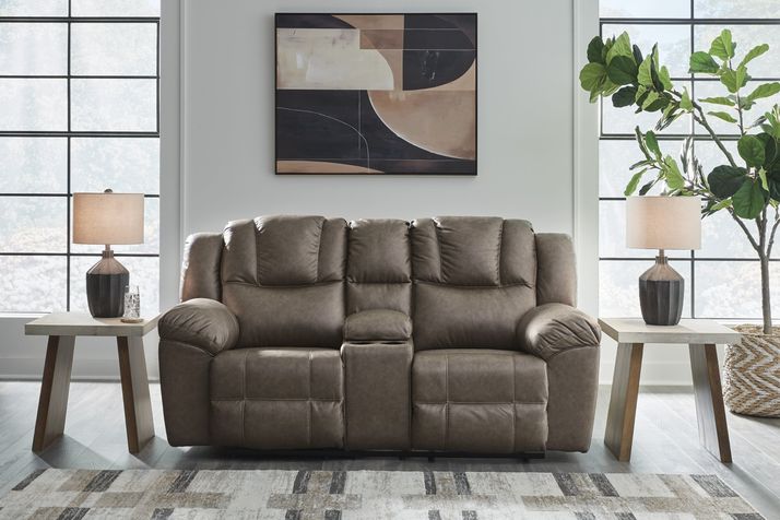 Knoxlee Reclining Console Loveseat | The Furniture Mart