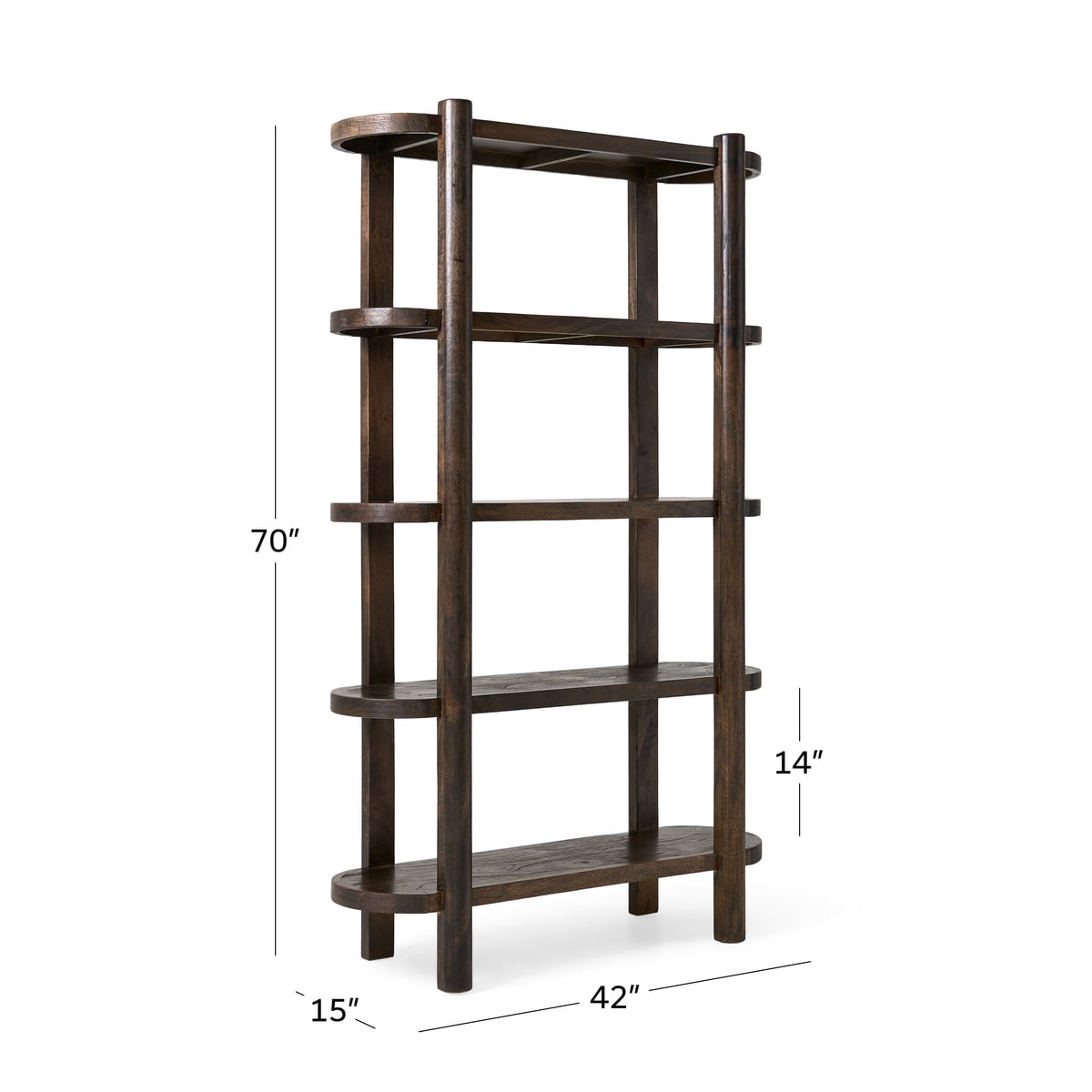 IFD Balam 4 Shelves Bookcase - Thumbnail 3