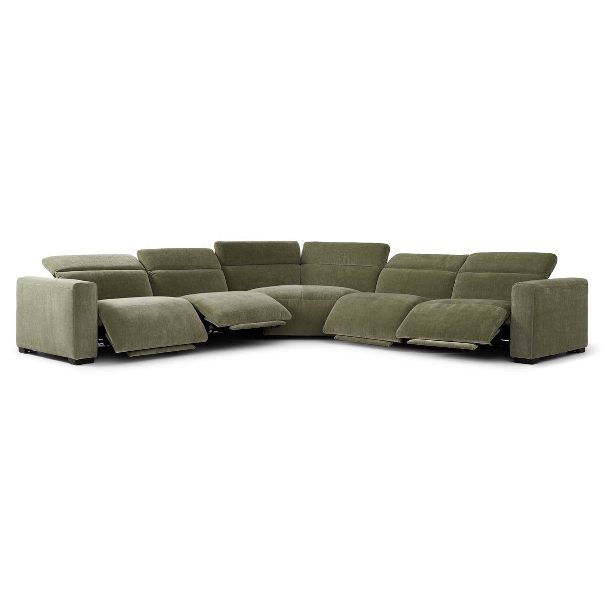 【Se】green label relaxing ジレ Seale Sage 5pc Power Sectional | The Furniture Mart