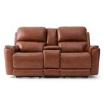 Picture of Cognac Power Console Loveseat