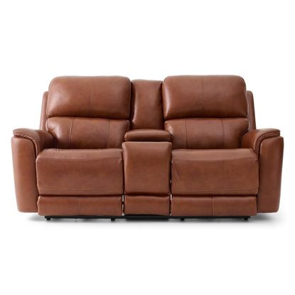 Picture of Cognac Power Console Loveseat