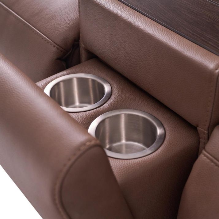 Picture of Vibe Taupe Power Console Loveseat