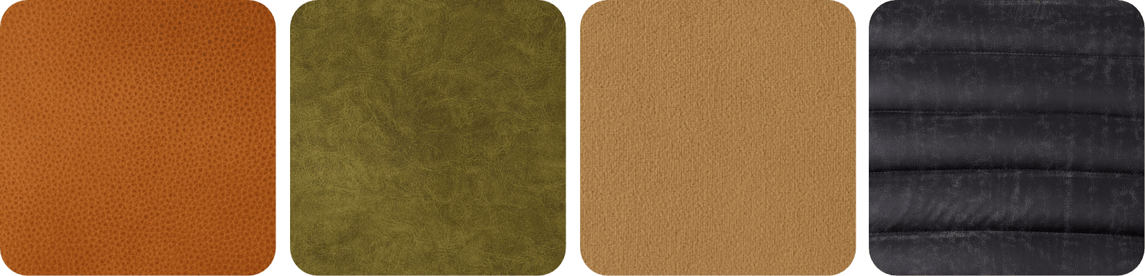 various swatches of earth toned fabrics
